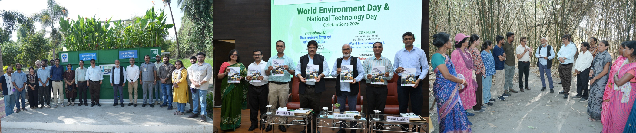 सीएसआईआर-नीरी में विश्व पर्यावरण दिवस 2026 उत्साहपूर्वक मनाया गया। मुख्य अतिथि डॉ. राकेश मिश्रा, निदेशक, टीआईजीएस, बेंगलुरु ने “एनवायरनमेंटल सर्विलांस एंड वन हेल्थ” विषय पर व्याख्यान देते हुए जनस्वास्थ्य की सुरक्षा में पर्यावरणीय निगरानी, मेटाजेनोमिक्स तथ Image