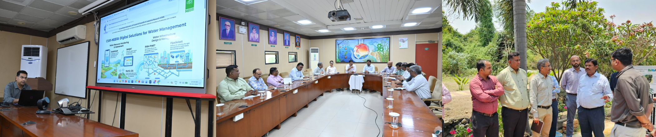 डॉ. वी. के. चौरसिया, सलाहकार (प्रभारी), केंद्रीय जन स्वास्थ्य और पर्यावरण अभियांत्रिकी संगठन , आवासन एवं शहरी कार्य मंत्रालय, ने एकीकृत प्रौद्योगिकी परीक्षण सुविधा के विकास हेतु प्रारंभिक आवश्यकताओं पर चर्चा करने के लिए सीएसआईआर-नीरी का दौरा किया Image
