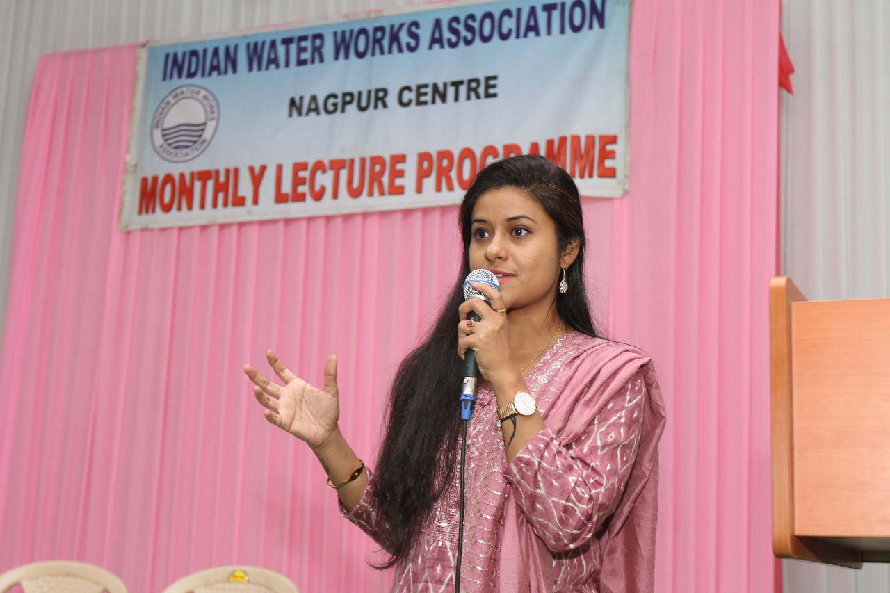 Dr. Debishree Khan, Senior Scientist at CSIR-NEERI, delivered an enlightening lecture on the transformative power of Circular Economy at the IWWA Hall. Image